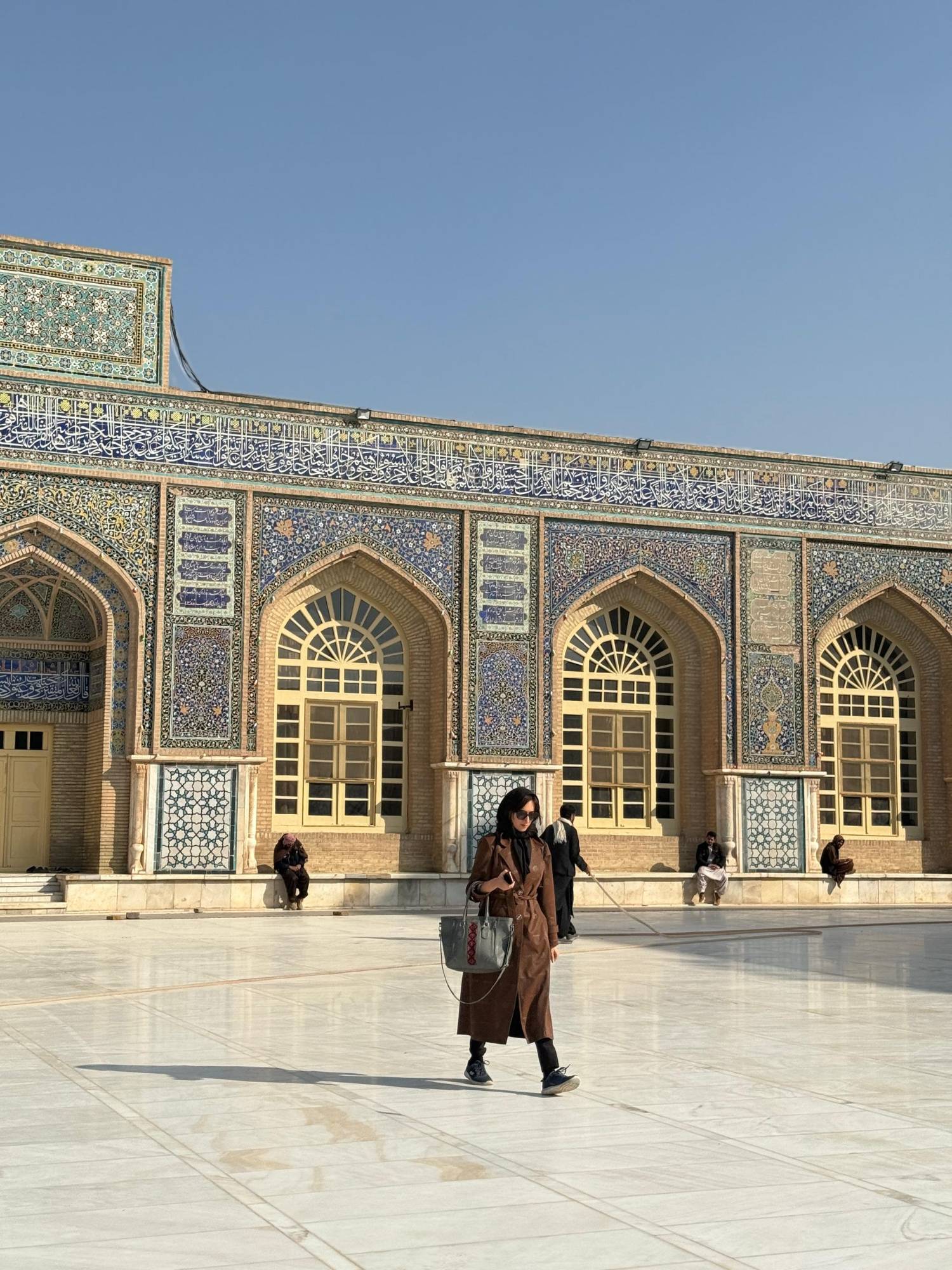 Nilofar, founder and guide of Afghanistan Wanderer, at the Great Mosque of Herat